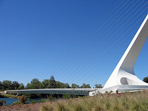 Thumbnail image of The Sundial Bridge at Turtle Bay, spanning the...